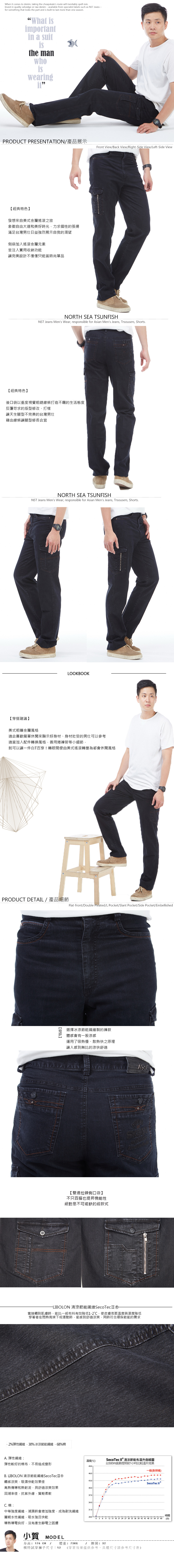 【NST Jeans】美式硬派 原色側袋 男牛仔工作褲(中腰) 390(5660) 台製 紳士 男 四季皆可穿